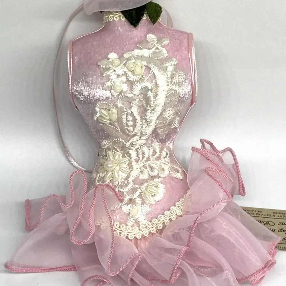 Pink Tutu Dress Form Christmas Ornament Heart &‎ Handcrafted for All Time Sake - Picture 2 of 6